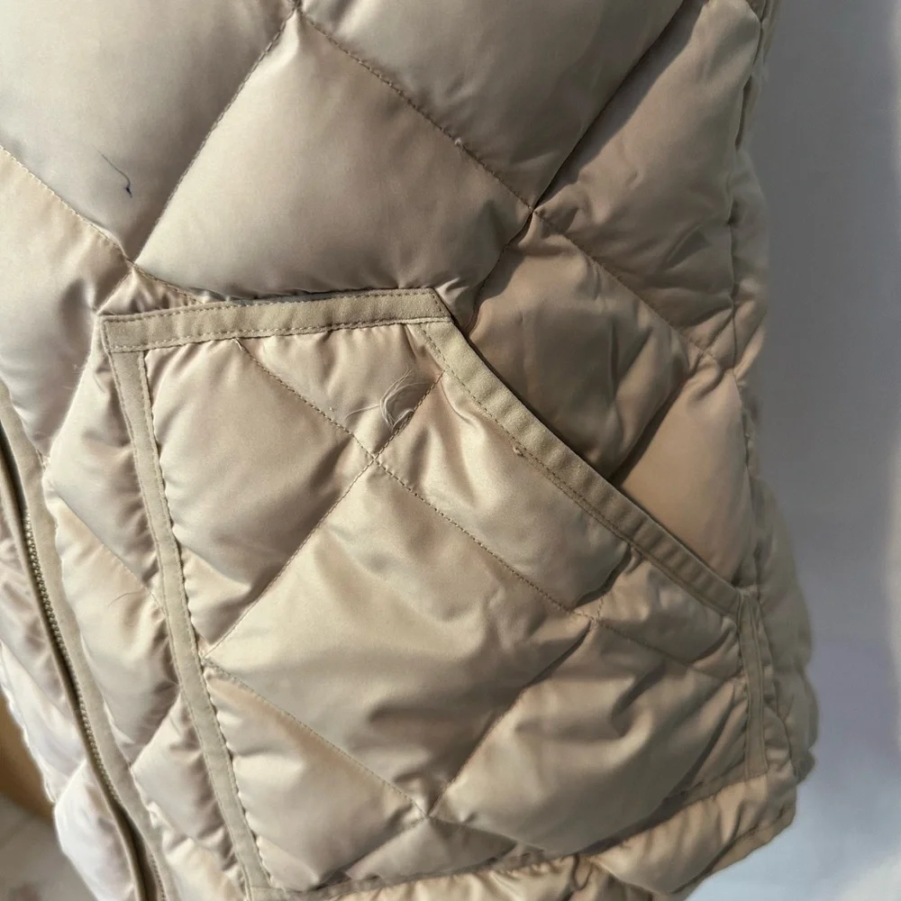 J. Crew Beige Quilted Vest